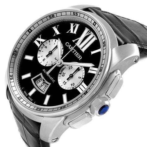 cartier calibre black|cartier chronograph watches for men's.